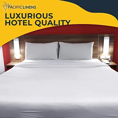Pacific Linens Flat King Bed Sheets 200 TC Cotton | Wrinkle-Free, Durable & Easy Care (108 x 110) thumbnail 3