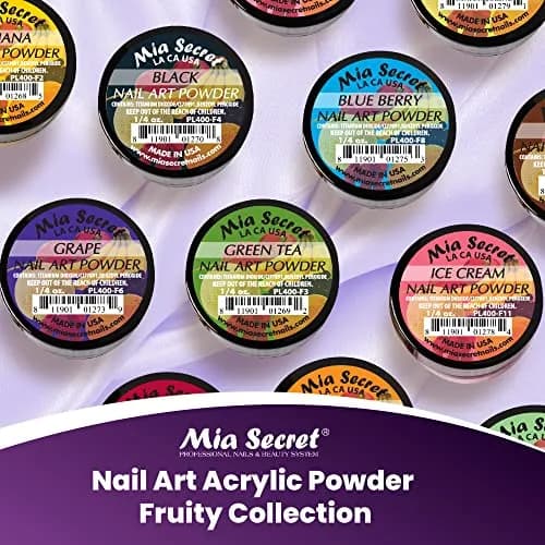 Mia Secret Fruity Collection Nail Acrylic Powder Set of 12 | 0.25 oz/ea | Vibrant Colors for Nail Art thumbnail 5