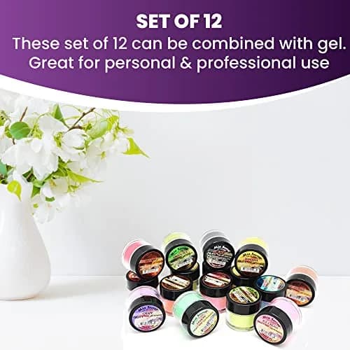 Mia Secret Fruity Collection Nail Acrylic Powder Set of 12 | 0.25 oz/ea | Vibrant Colors for Nail Art thumbnail 7