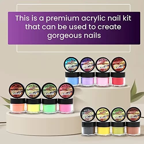 Mia Secret Fruity Collection Nail Acrylic Powder Set of 12 | 0.25 oz/ea | Vibrant Colors for Nail Art thumbnail 2