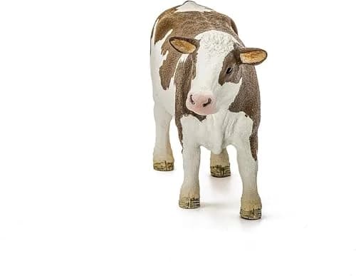 Schleich Simmental Cow Toy Figurine 7.6 cm (3 inch) | Realistic Farm Animal for Kids Ages 3+ thumbnail 7