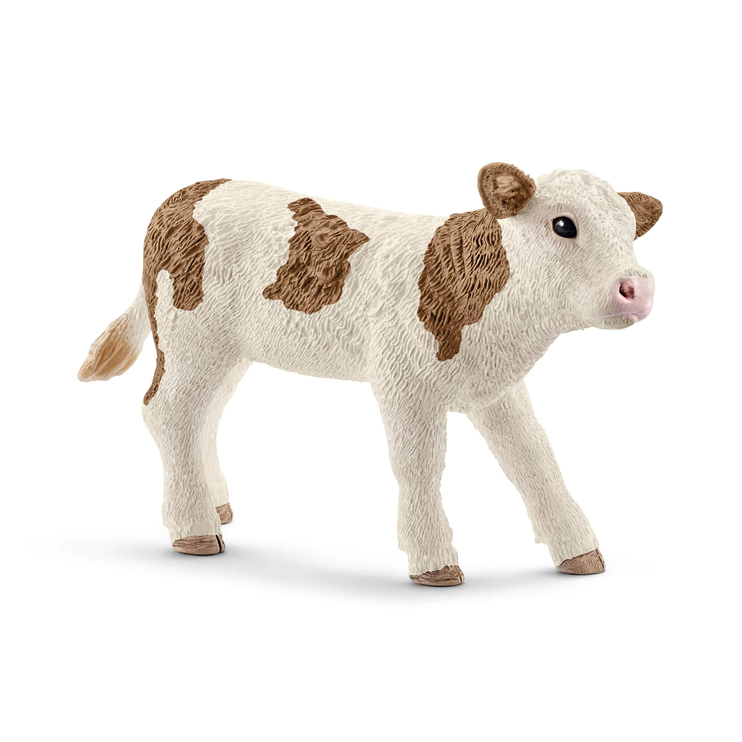 Schleich Simmental Calf Toy Figurine 5 cm (2 in) | Realistic Animal Toy for Kids Ages 3+ thumbnail 1