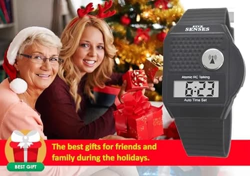 FIVE SENSES Atomic Talking Watch for Seniors & Visually Impaired | Self-Setting, Loud Voice, Easy to Use thumbnail 4