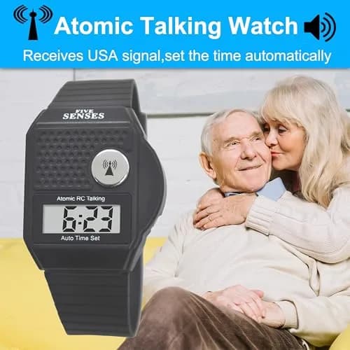 FIVE SENSES Atomic Talking Watch for Seniors & Visually Impaired | Self-Setting, Loud Voice, Easy to Use thumbnail 7