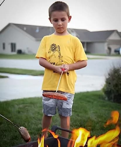 MalloMe Telescopic Roasting Sticks 32" (10 Pack) | Heavy Duty 304 Stainless Steel Smores Skewers for Campfire & Bonfire thumbnail 6
