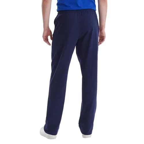 Hanes Essentials Sweatpants Men’s Cotton Jersey Pants with Pockets 33” Navy Large thumbnail 2