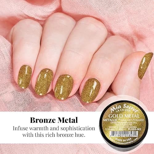 Mia Secret Metallic Nail Acrylic Powder Set of 6 | Salon-Quality, Long-Lasting Finish (70-120 chars) thumbnail 4