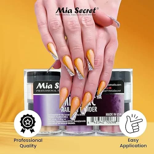 Mia Secret Metallic Nail Acrylic Powder Set of 6 | Salon-Quality, Long-Lasting Finish (70-120 chars) thumbnail 6
