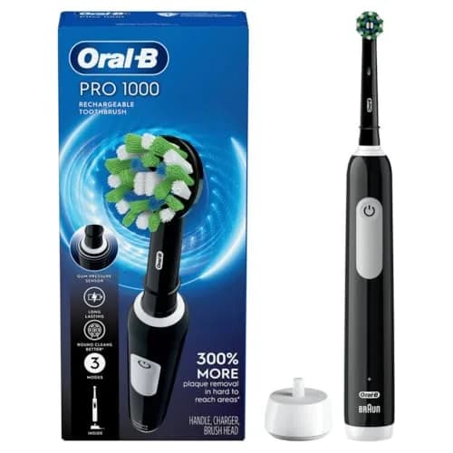 Oral-B Pro 1000 Rechargeable Electric Toothbrush Black 1 Count (Pack of 1) | Dentist-Recommended Cleaning thumbnail 8