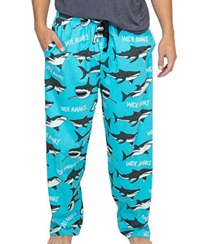 Lazy One Novelty Men's Pajama Pants, Shark, S | Soft Cotton Lounge Pants for Men thumbnail 1
