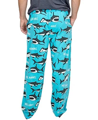 Lazy One Novelty Men's Pajama Pants, Shark, S | Soft Cotton Lounge Pants for Men thumbnail 2