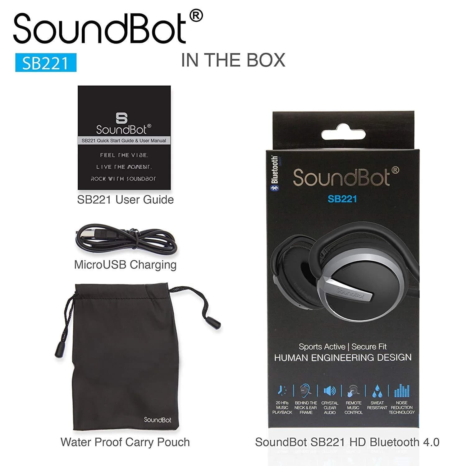 Soundbot SB221 Neckband Bluetooth Headphones | 20-Hour Music, 25-Hour Call Time, Sweat Resistant - view 6