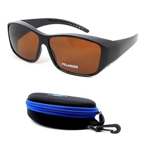 BLUE CUT Fit Over Polarized Sunglasses for Men & Women | 65mm (2.56") Lens Width, 154mm (6.06") Arm Length thumbnail 1