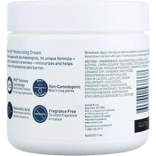 CeraVe Moisturizing Cream - 16 Ounce (Pack of 4) | Hydrates & Reinforces Skin Barrier thumbnail 5