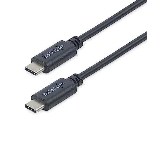 StarTech.com USB-C to USB-C Charging Cable 1m (3.3ft) Black | 60W PD, USB 2.0 Speeds thumbnail 1