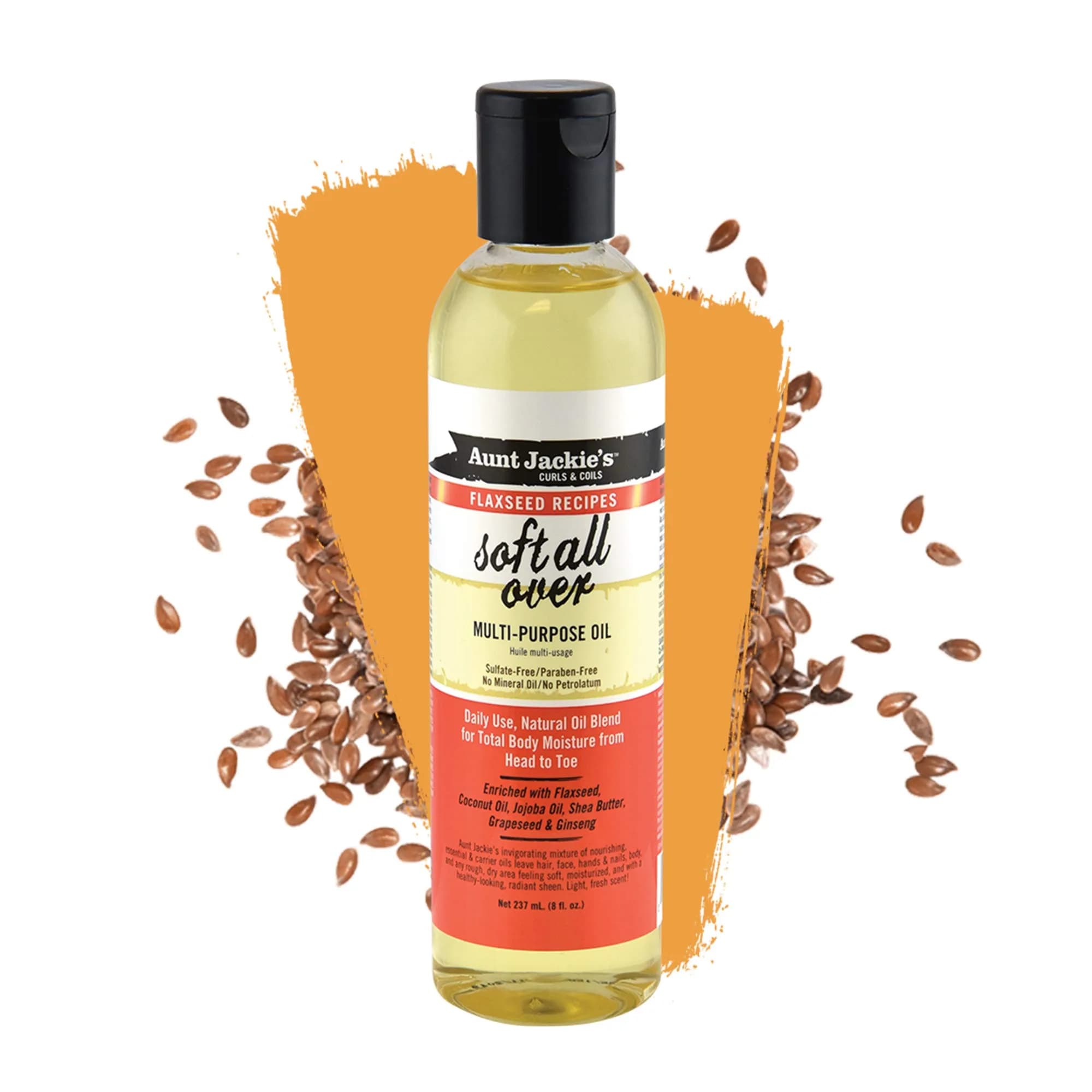 Aunt Jackie's Soft All Over Multi-Use Oil 237ml (8 Fl Oz) | Hair, Skin & Nails Therapy - view 2