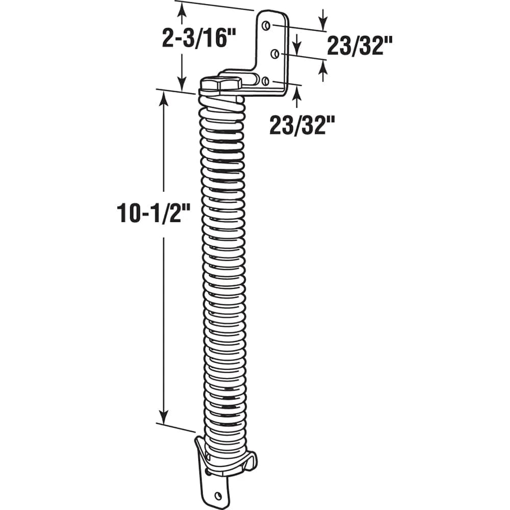 PRIME-LINE RG 18668 Self Closing Gate Spring 26.7 cm (10.5 In.) | Adjustable Steel Black - view 2