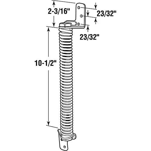 PRIME-LINE RG 18668 Self Closing Gate Spring 26.7 cm (10.5 In.) | Adjustable Steel Black thumbnail 2