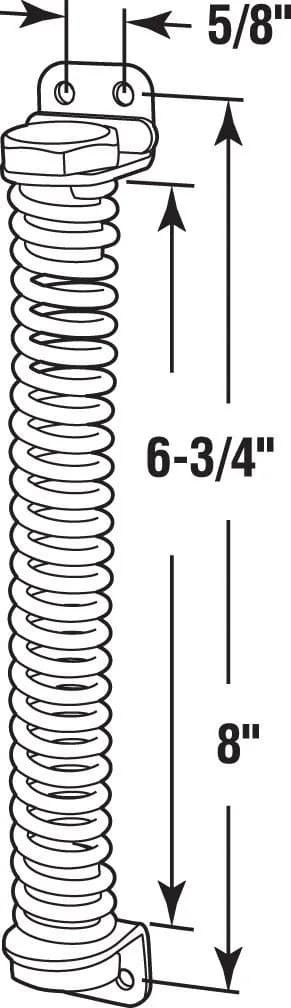 PRIME-LINE RG 18667 Self Closing Gate Spring 20.32 cm (8 In.) | Automatic Closing for Hinged Swinging Doors - view 2