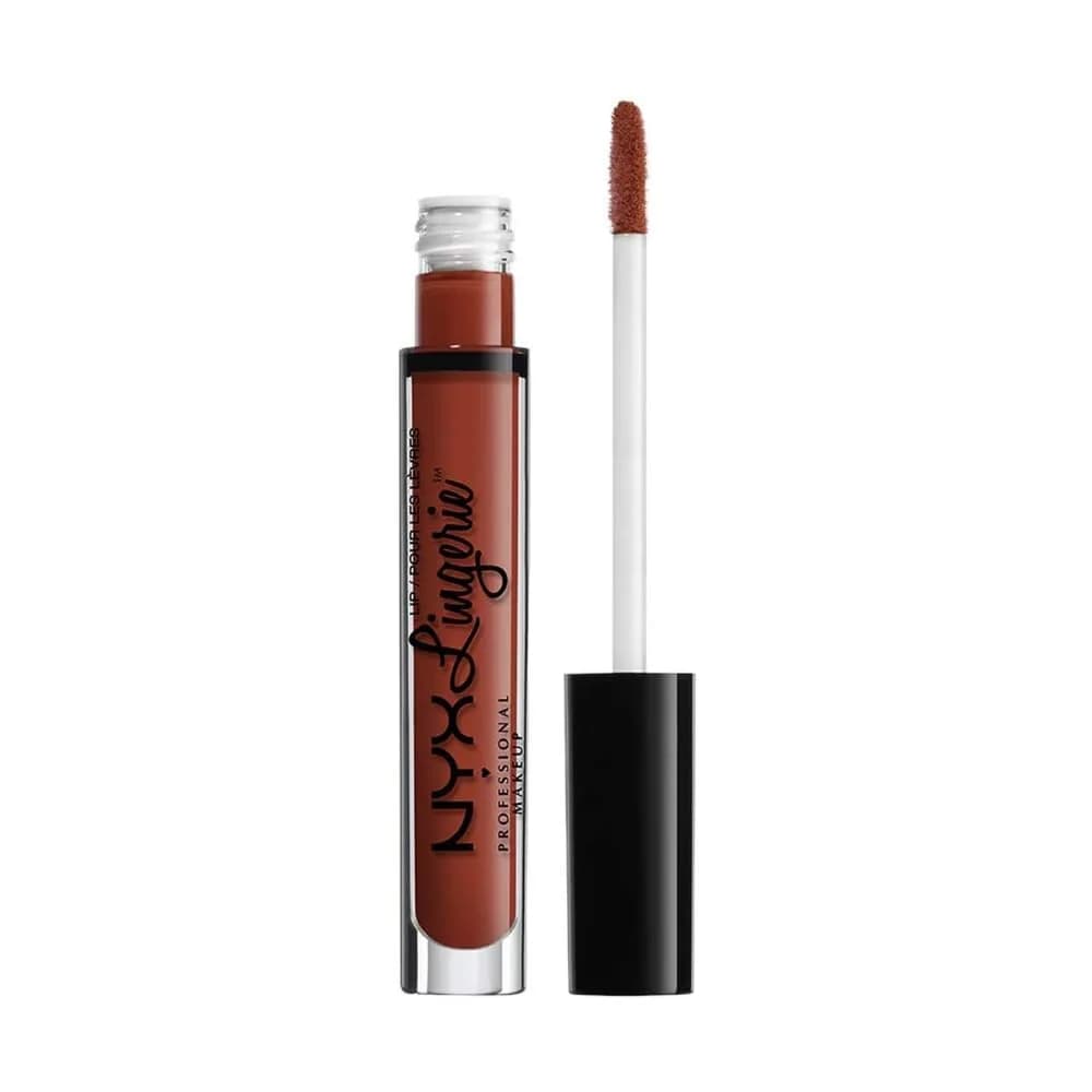 NYX PROFESSIONAL MAKEUP Lip Lingerie Exotic Matte Liquid Lipstick - Warm Mahogany Red, 3.4ml - view 2