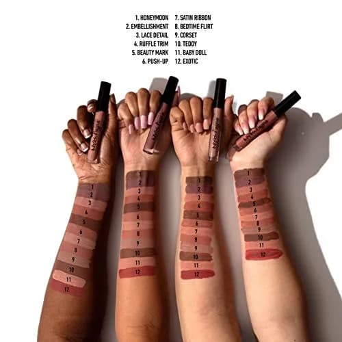 NYX PROFESSIONAL MAKEUP Lip Lingerie Matte Liquid Lipstick - Ruffle Trim, Cinnamon Pink | Long-Lasting Matte Finish thumbnail 6