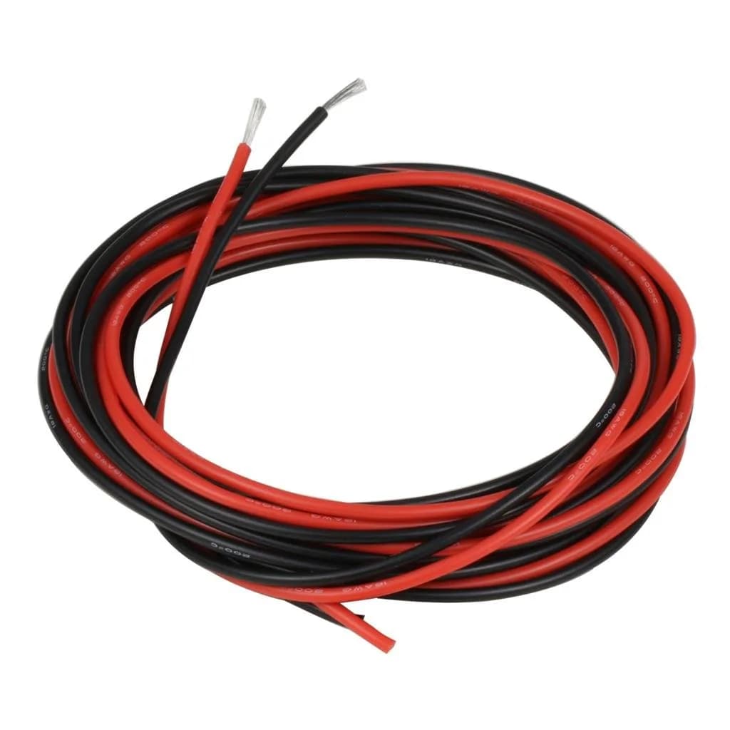 BNTECHGO 18 AWG Silicone Wire Red Black 10ft | Ultra Flexible Tinned Copper — 18 gauge red and black