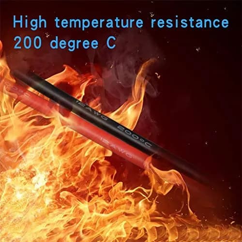 BNTECHGO 12 AWG Silicone Wire Red/Black 6 ft (1.83m) | High Temp 600V Stranded Copper Cable thumbnail 5