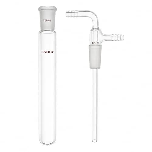 Laboy Two-Piece Vacuum Cold Trap 24/40 Joint 200mm | Borosilicate Glass, 10mm Barbs thumbnail 5