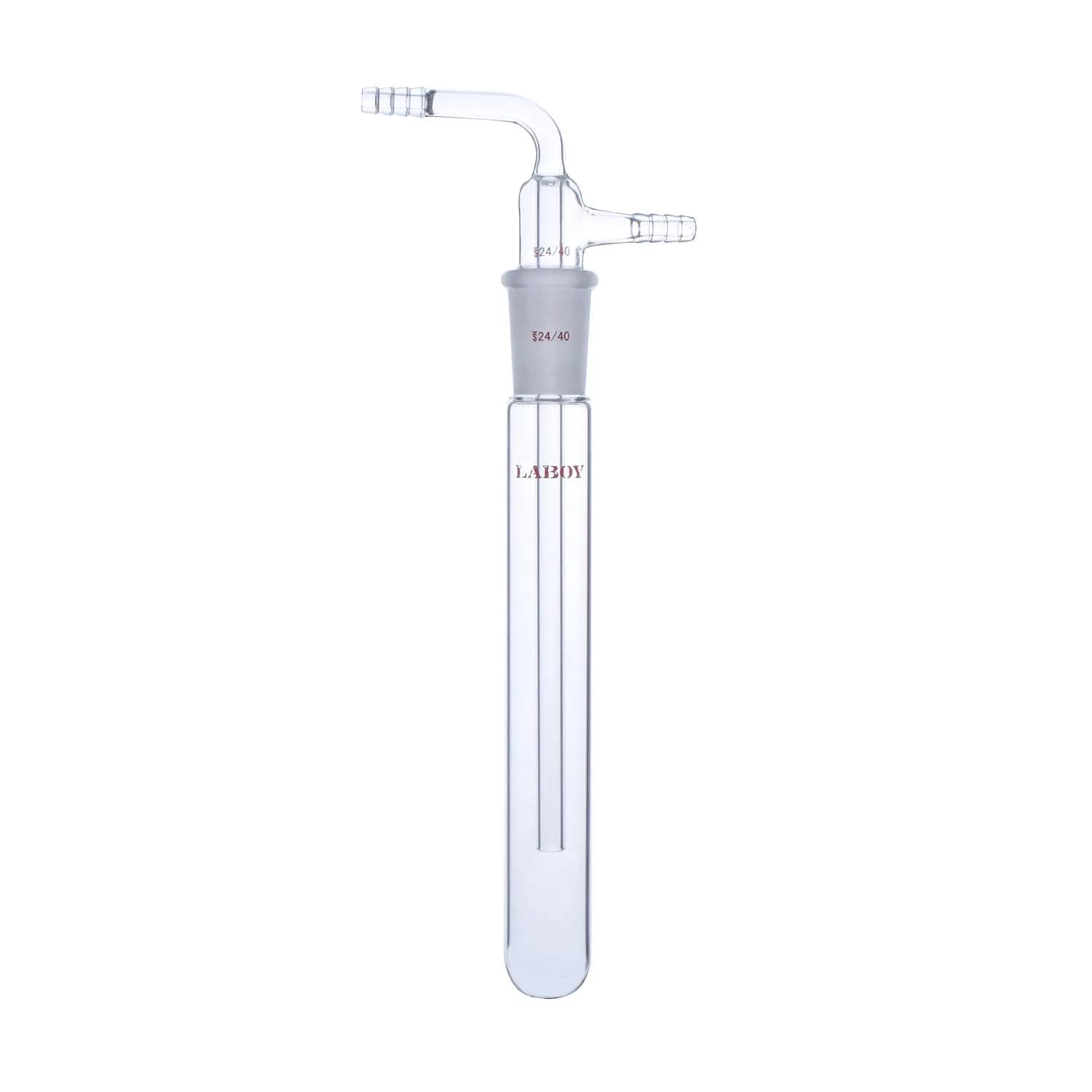 Laboy Two-Piece Vacuum Cold Trap 24/40 Joint 200mm | Borosilicate Glass, 10mm Barbs — 24/40