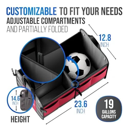 Starling's Car Trunk Organizer Large | Collapsible Waterproof Cargo Storage Box for SUV & Truck thumbnail 5