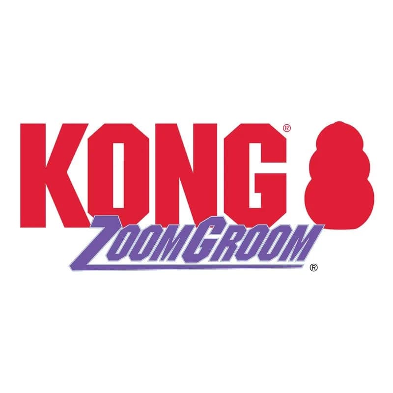KONG ZoomGroom Dog Brush Blue | Massages Skin & Stimulates Oil Production thumbnail 5