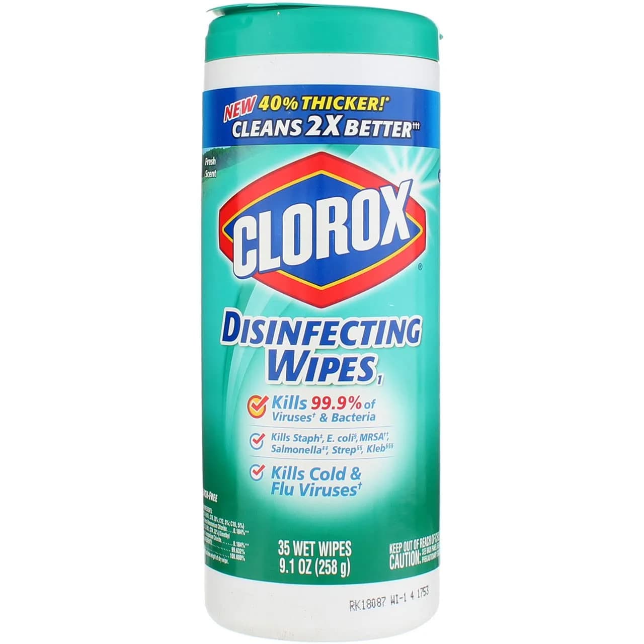 Clorox Disinfecting Wet Wipes Fresh Scent 70 Count (Pack of 2) | Bleach-Free Cleaning for All-Purpose Use - main product image