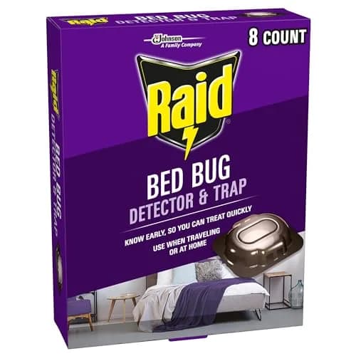 Raid Bed Bug Detector & Trap 8 Count | Early Detection & Monitoring for Home or Travel thumbnail 1