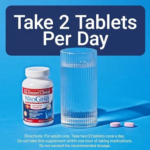 U.S.DOCTORS'CLINICAL NeoGene GH3 Healthy Aging Supplement 60 Tablets | Supports Mind & Body Vitality thumbnail 7