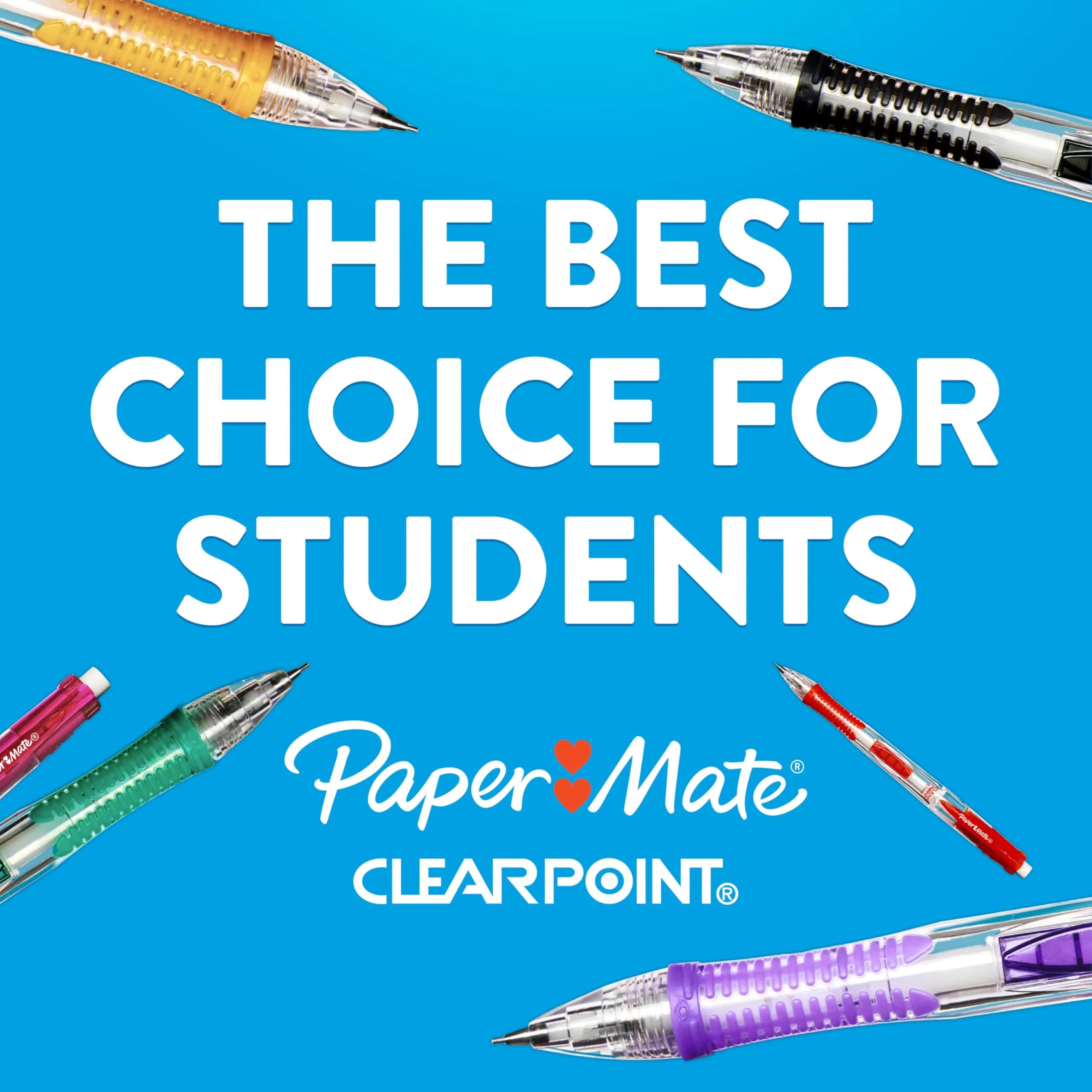 Paper Mate Clearpoint Mechanical Pencils 0.7mm HB #2 Lead, Assorted Fashion Barrel Colors, 4 Count | Precise Lines for Students & Office - view 2