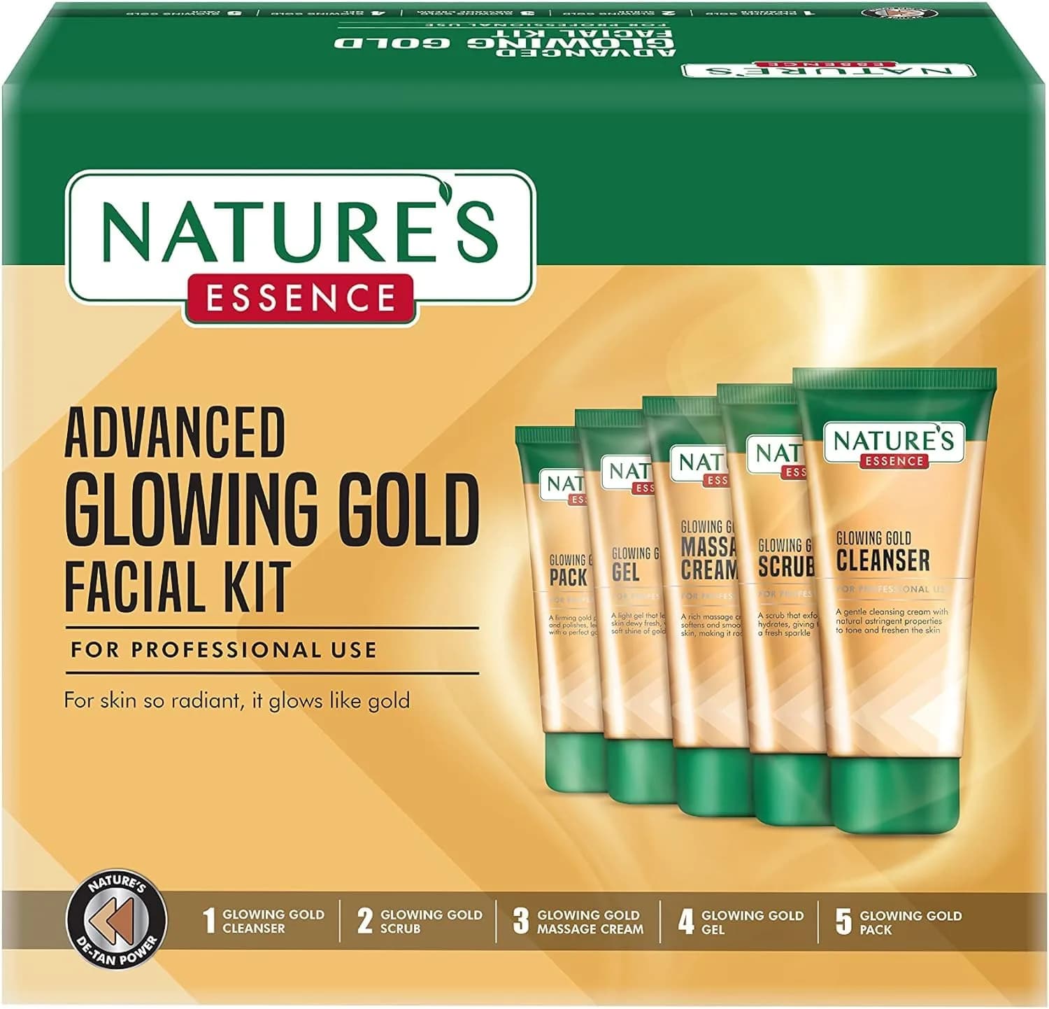 NATURES ESSENCE Ravishing Gold Kit 250g | Deep Cleansing & Skin Shine — 4.41 Ounce