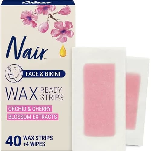 Nair Hair Remover Wax Ready Strips Face & Bikini 40 Count | Dermatologist Tested, Long-Lasting Results thumbnail 1