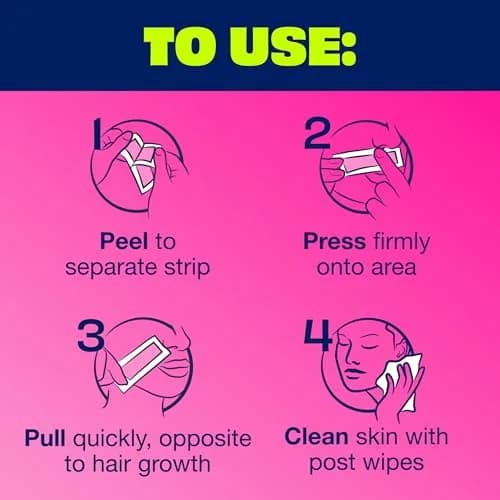 Nair Hair Remover Wax Ready Strips Face & Bikini 40 Count | Dermatologist Tested, Long-Lasting Results thumbnail 9