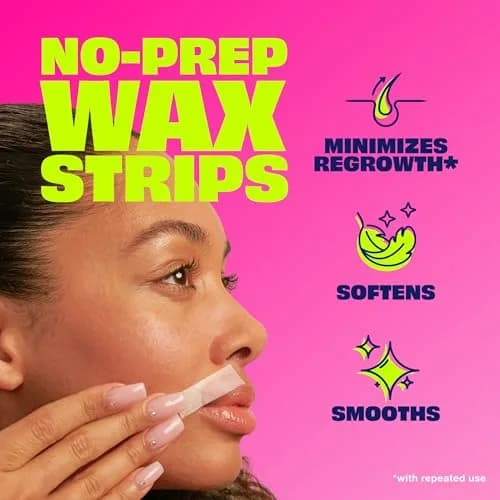 Nair Hair Remover Wax Ready Strips Face & Bikini 40 Count | Dermatologist Tested, Long-Lasting Results thumbnail 2