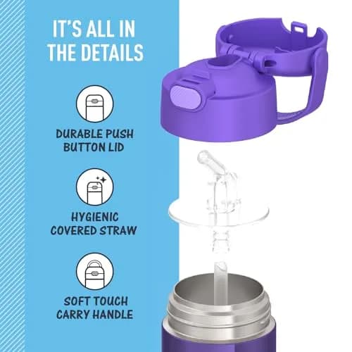 THERMOS FUNTAINER Water Bottle with Straw, 12oz (355ml) | Keeps Drinks Cold Up to 12 Hours thumbnail 4