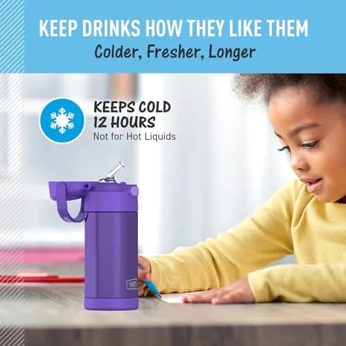 THERMOS FUNTAINER Water Bottle with Straw, 12oz (355ml) | Keeps Drinks Cold Up to 12 Hours thumbnail 5
