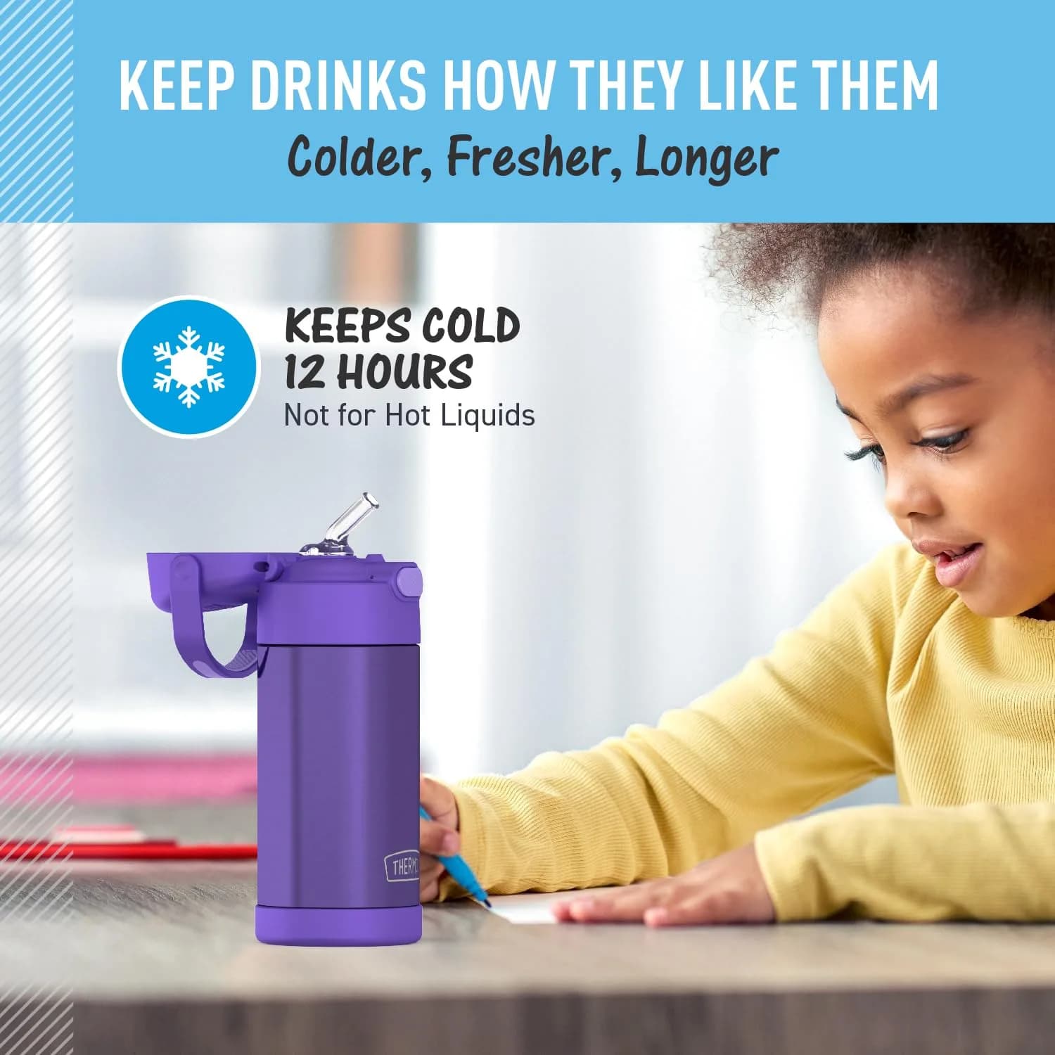 THERMOS FUNTAINER Water Bottle with Straw, 12oz (355ml) | Keeps Drinks Cold Up to 12 Hours - view 5