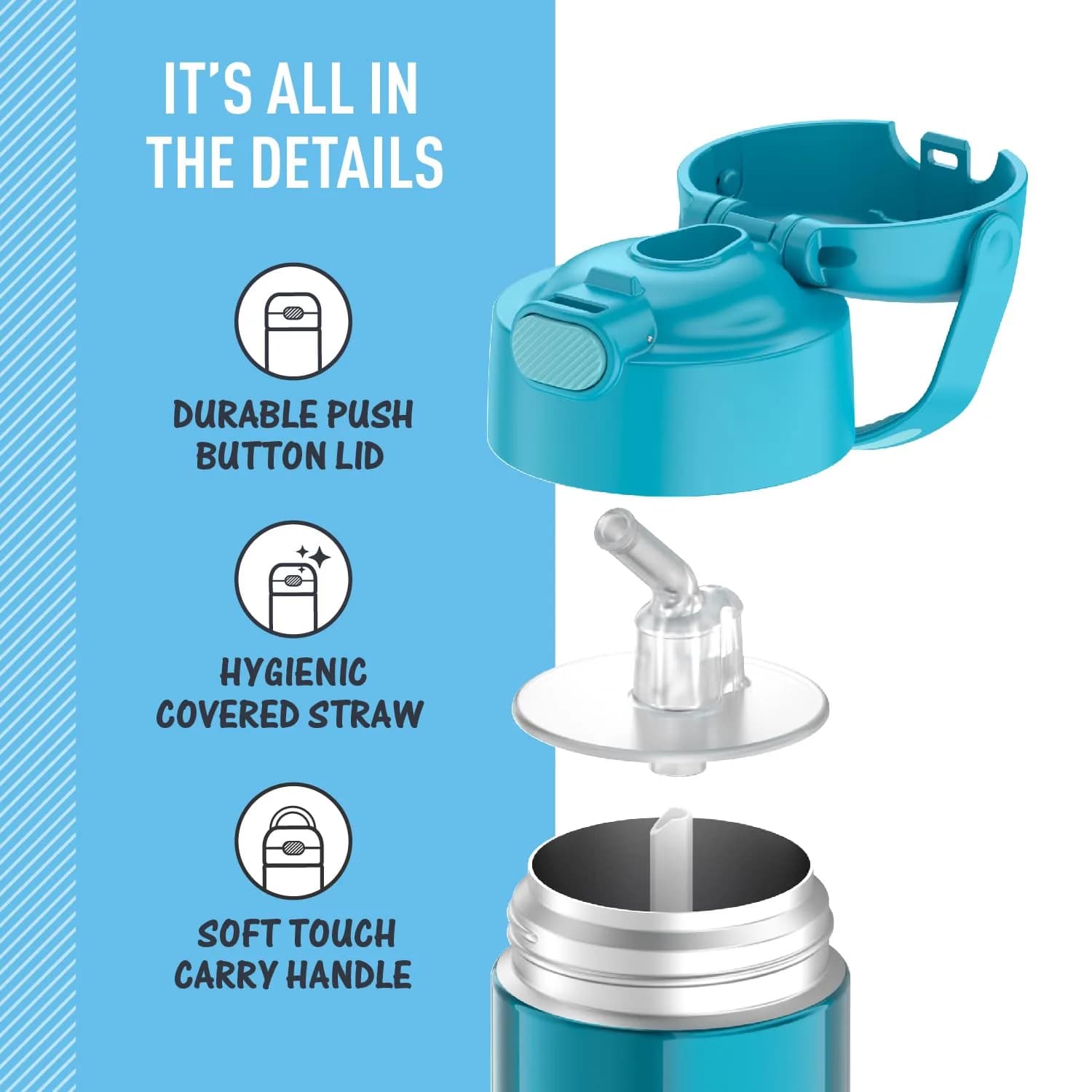THERMOS FUNTAINER Water Bottle with Straw, 12oz (355ml) | Keeps Drinks Cold Up to 12 Hours - view 4