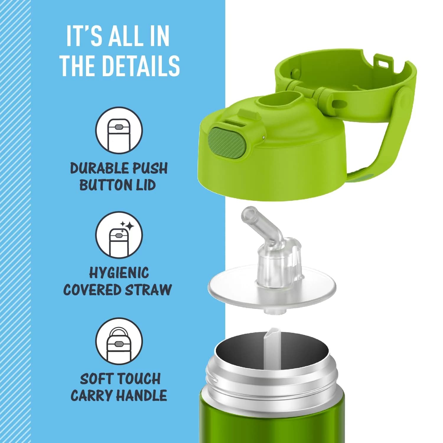 THERMOS FUNTAINER Water Bottle with Straw, 12oz (355ml) | Keeps Drinks Cold for 12 Hours - view 3