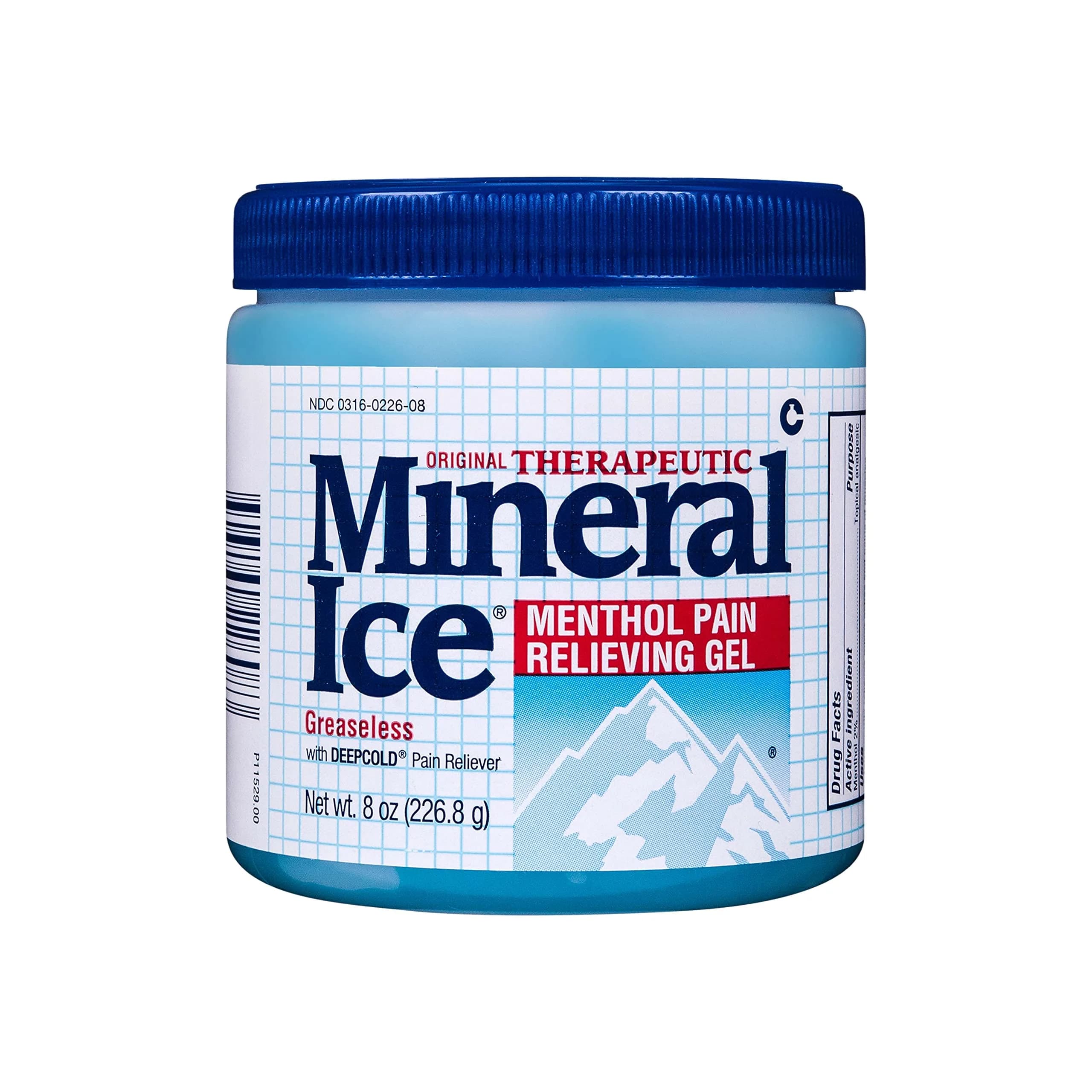Mineral Ice Therapeutic Menthol Pain Relief Gel, 8 Oz | Greaseless, Fast-Absorbing, Cooling Relief for Muscles & Joints — 8 Ounce