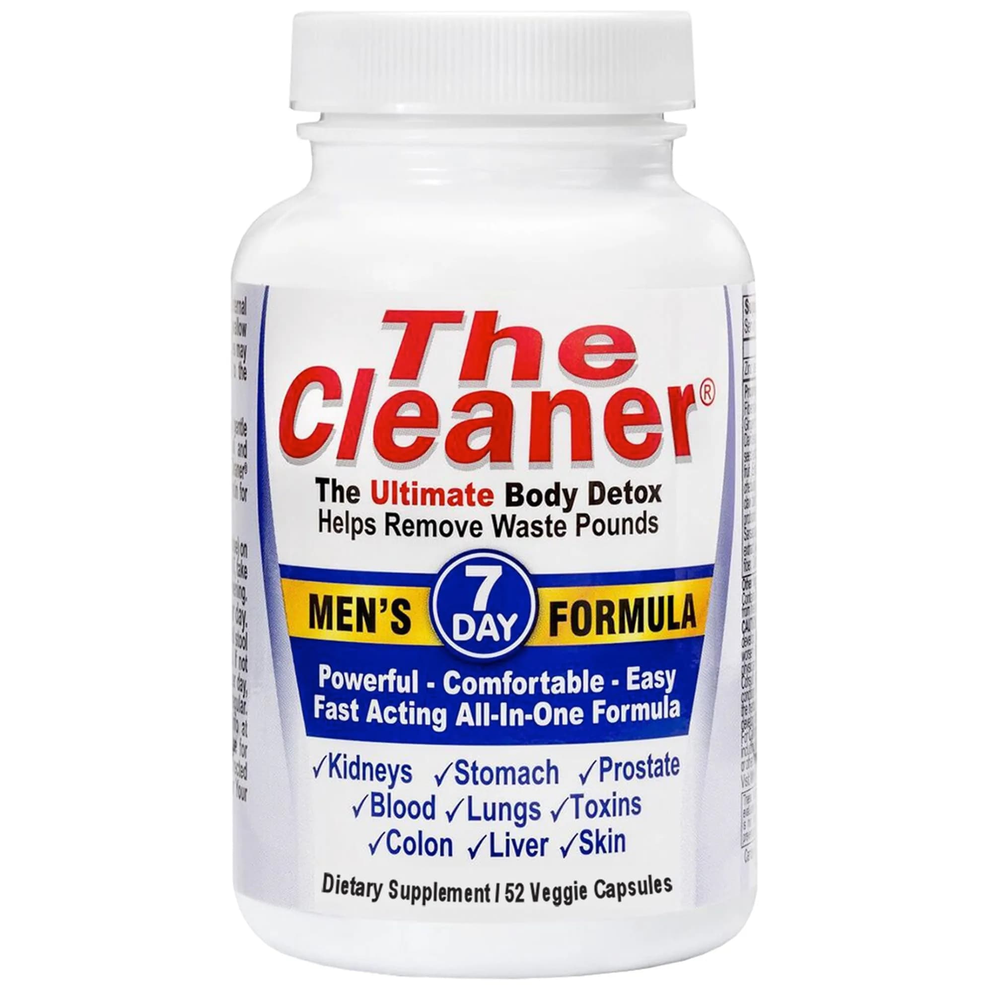 Century Systems The Cleaner Detox 52 Vegetarian Capsules | 7-Day Internal Cleansing Support for Men — Capsule