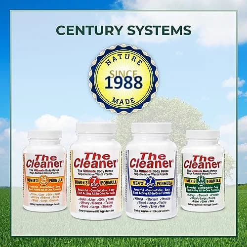 Century Systems The Cleaner Detox 52 Vegetarian Capsules | 7-Day Internal Cleansing Support for Men thumbnail 9