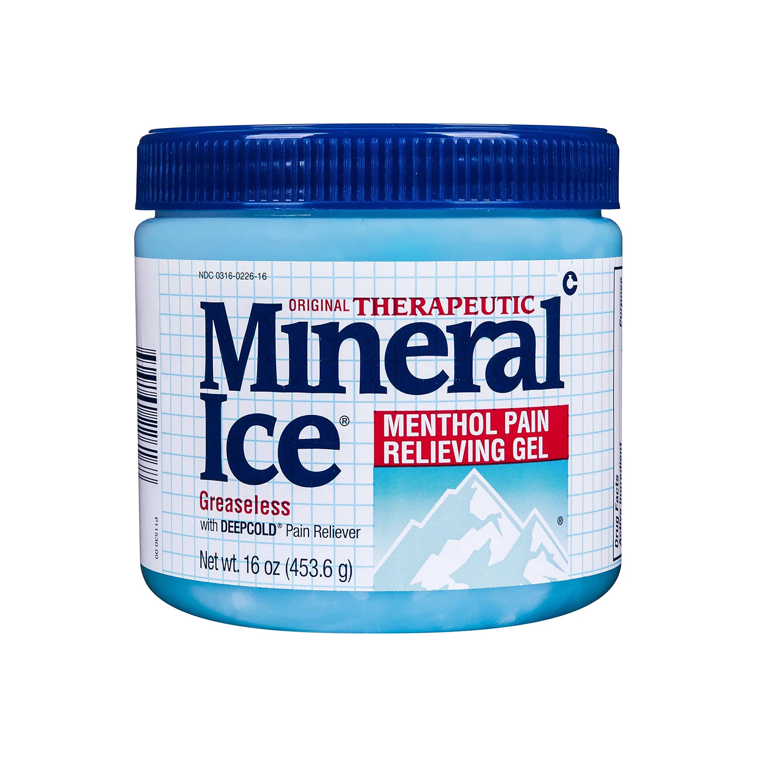 Mineral Ice Therapeutic Menthol Pain Relief Gel, 16 Oz | Greaseless, Deep Cold Relief for Muscles & Joints
