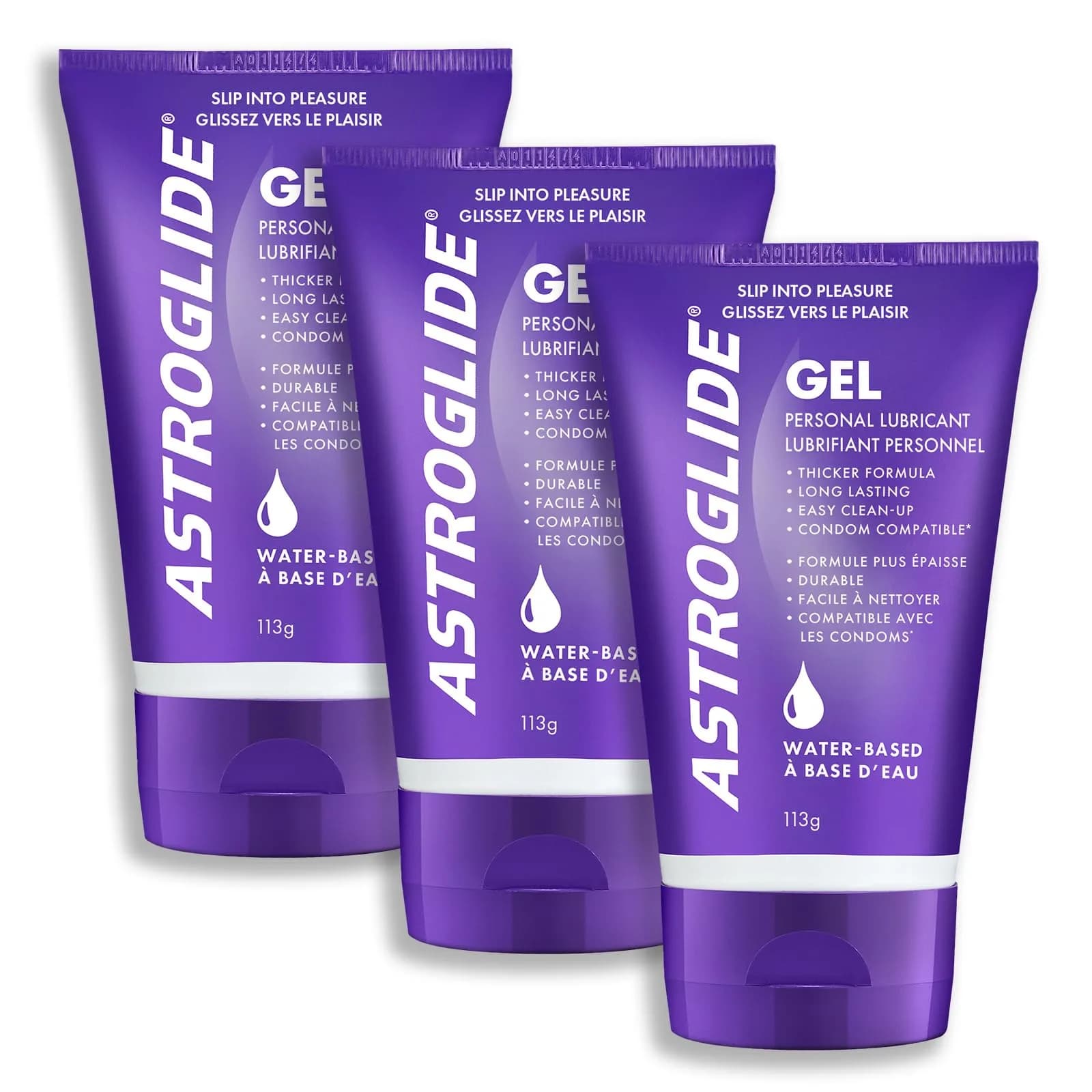 Astroglide Water-Based Gel Lube, 360ml (12 Fl Oz) | Thick, Stay-Put Formula for Comfort & Glide - main product image