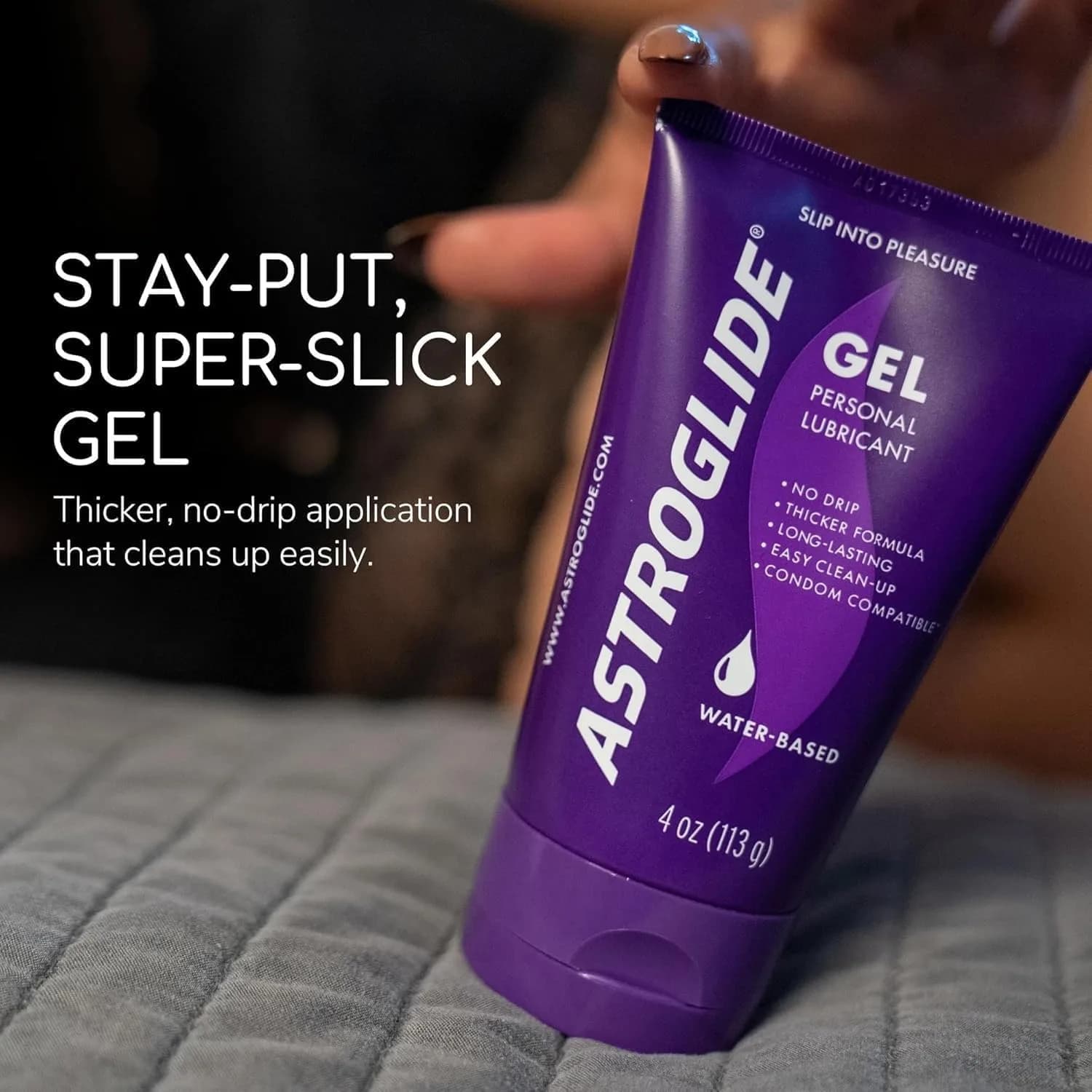 Astroglide Water-Based Gel Lube, 360ml (12 Fl Oz) | Thick, Stay-Put Formula for Comfort & Glide - view 2